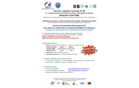 Deux Concours 3D - dimanche 14 juin 2026